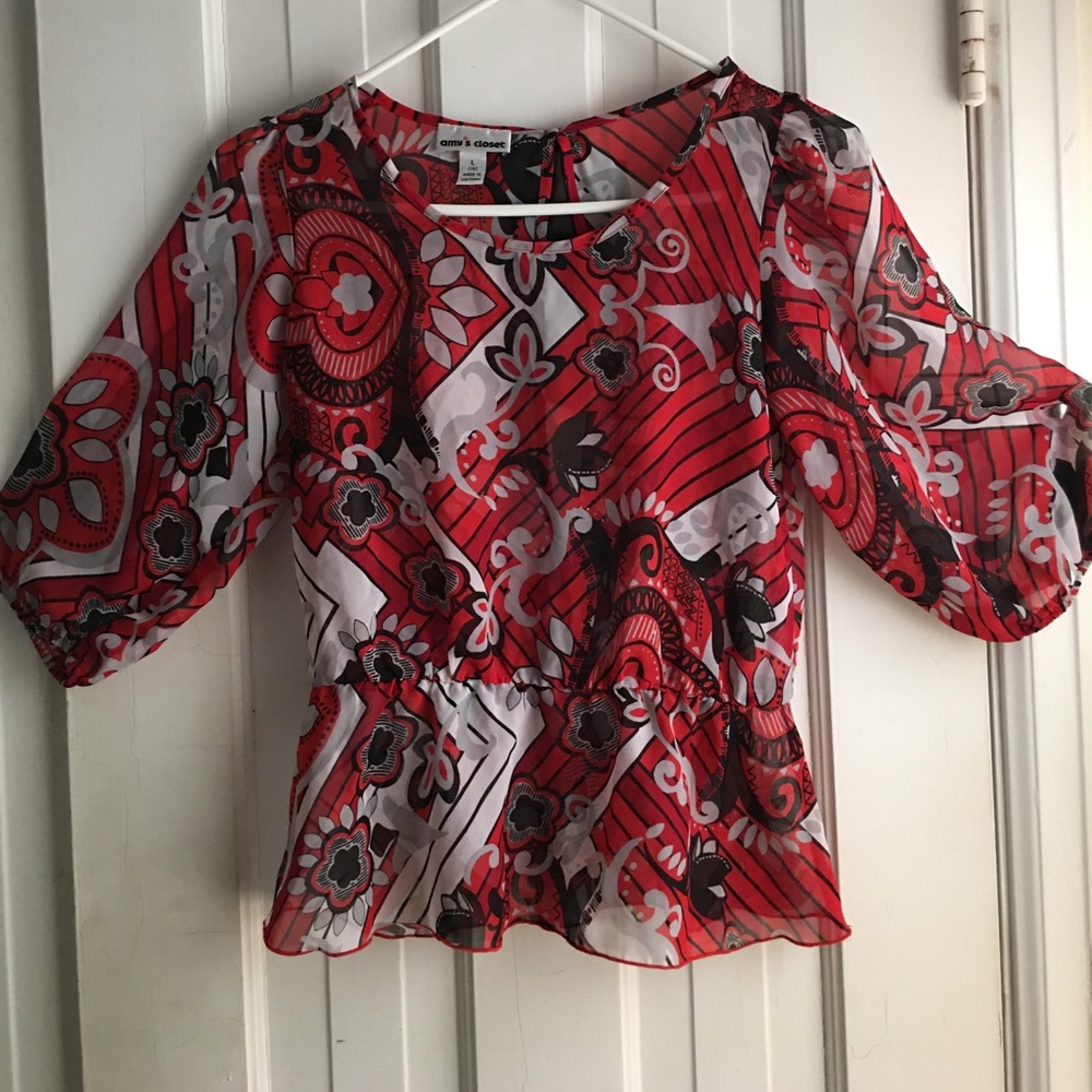 Red Nature Blouse ‼️